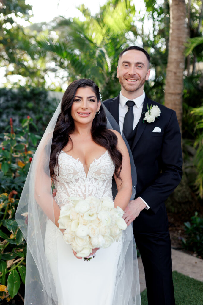 Luxury bride and groom photos at FL wedding venue